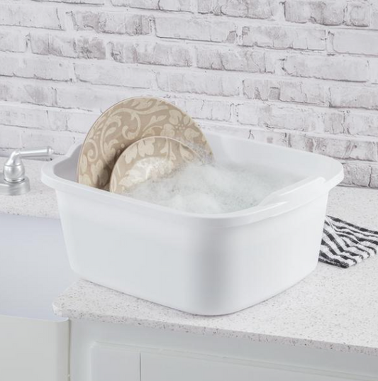 Sterilite White 12Qt Dishpan