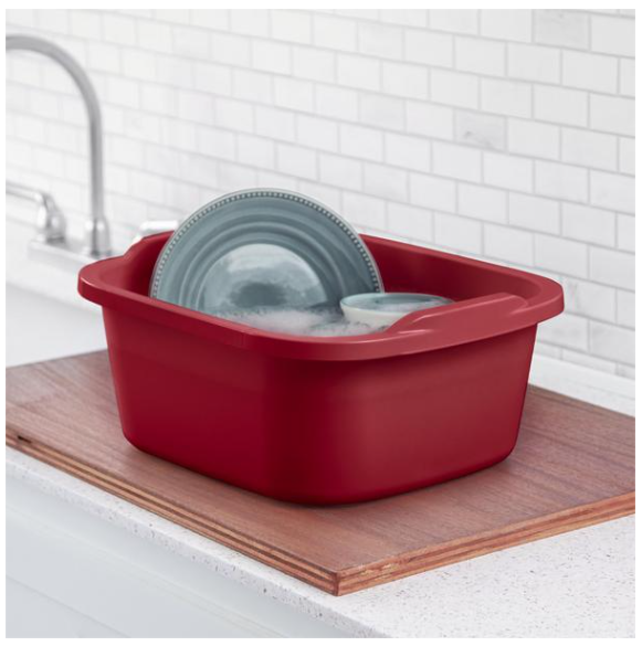 Sterilite Red 12Qt Dishpan