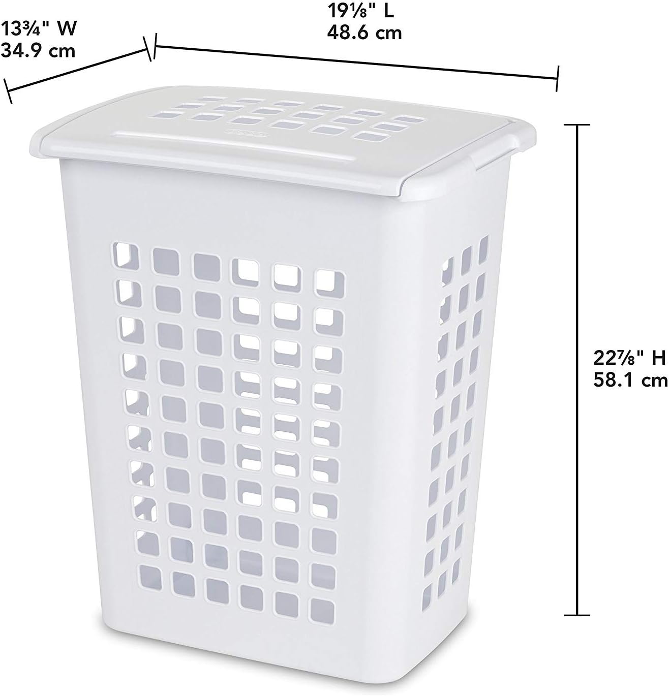 STERILITE Rectangular LiftTop Laundry Hamper