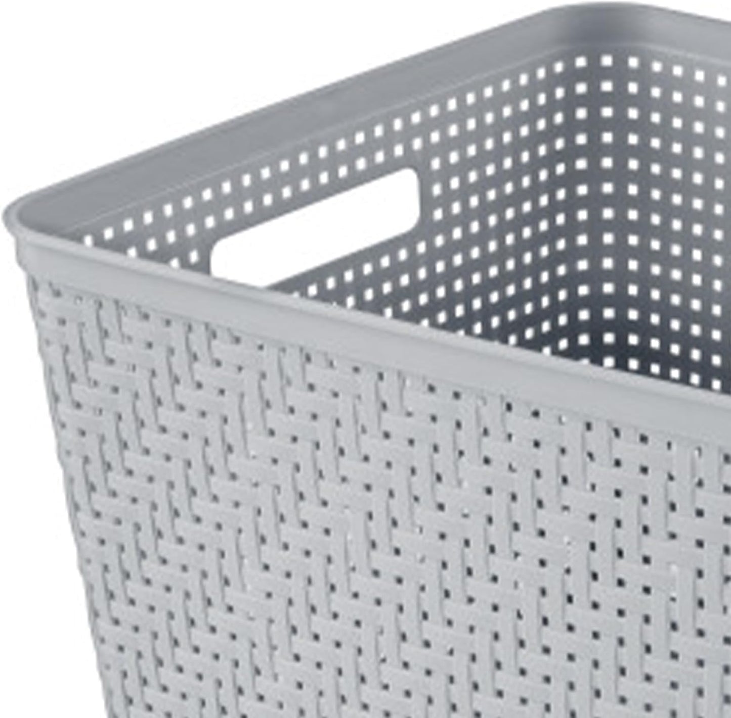 Sterilite Woven Storage Baskets with Handles – Cement