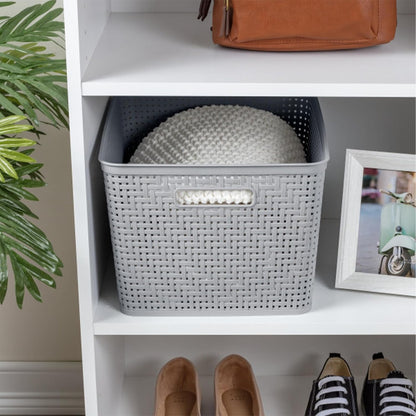 Sterilite Woven Storage Baskets with Handles – Cement