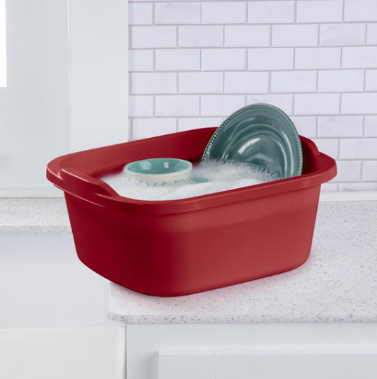 Sterilite Red 12Qt Dishpan