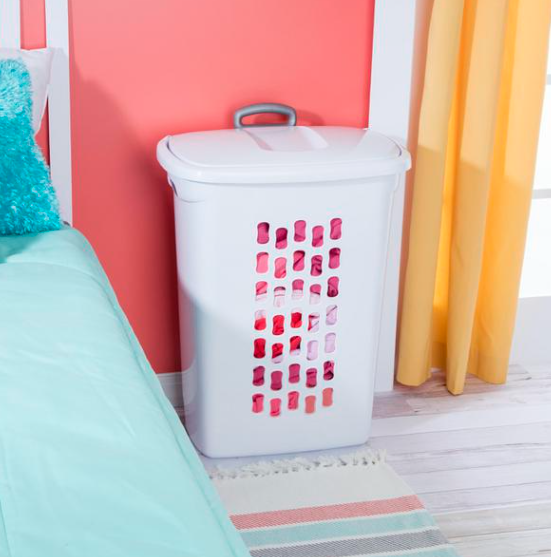 Sterilite Ultra Wheeled Laundry Hamper with Lid – White